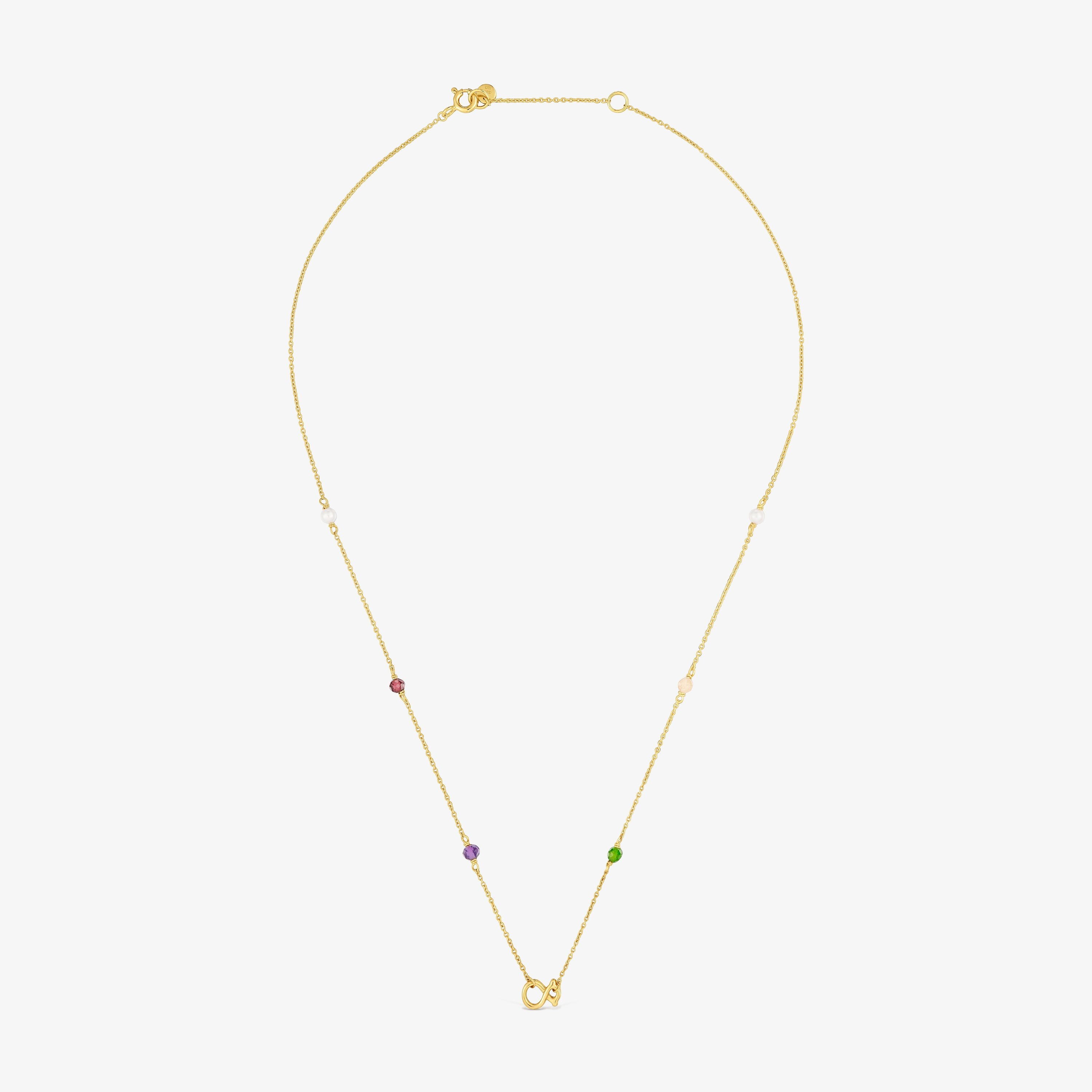 Collar de oro 9 kt, gemas y motivo oso 8 mm TOUS Infinity