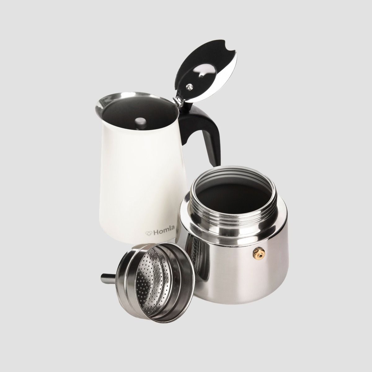 Kawiarka ASTAR MOKKA w kształcie dzbanka biała 6 cups
