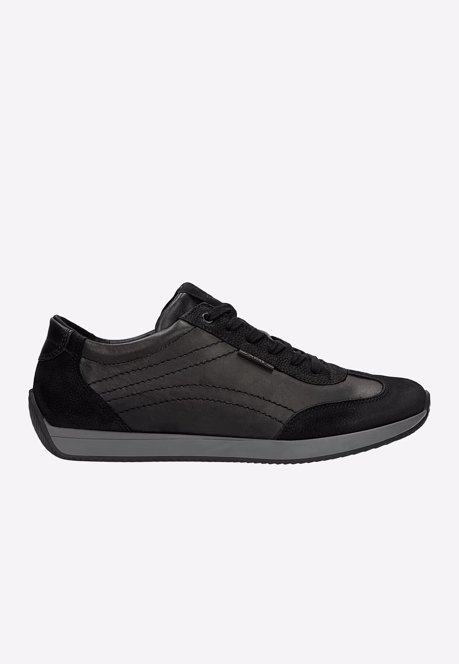 Czarne sneakersy męskie z łączonych skór