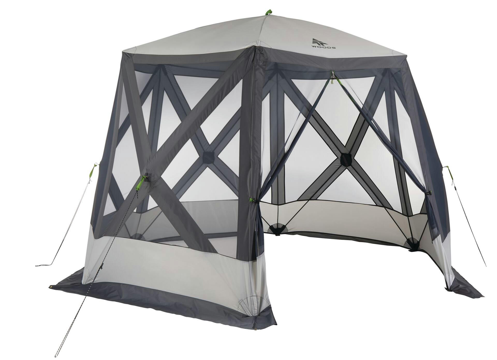 Woods Lodge Instant Pop-Up Screen House/Canopy Tent/Gazebo Camping Shelter, 11-ft x 9-ft