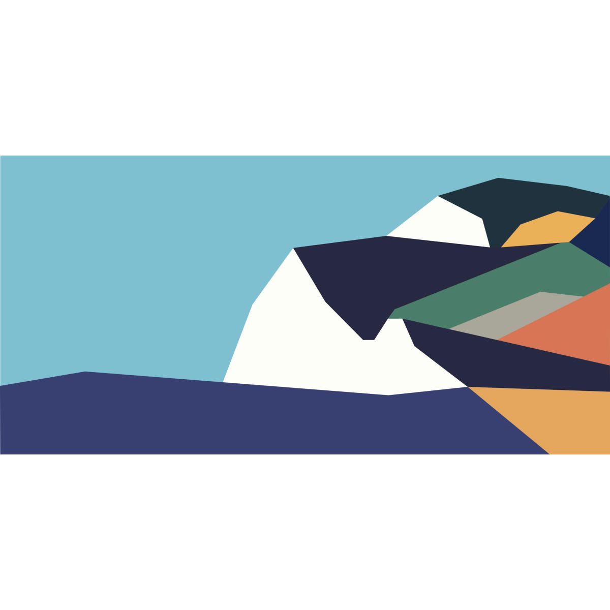 - Papier peint panoramique rives 300 x 250 cm