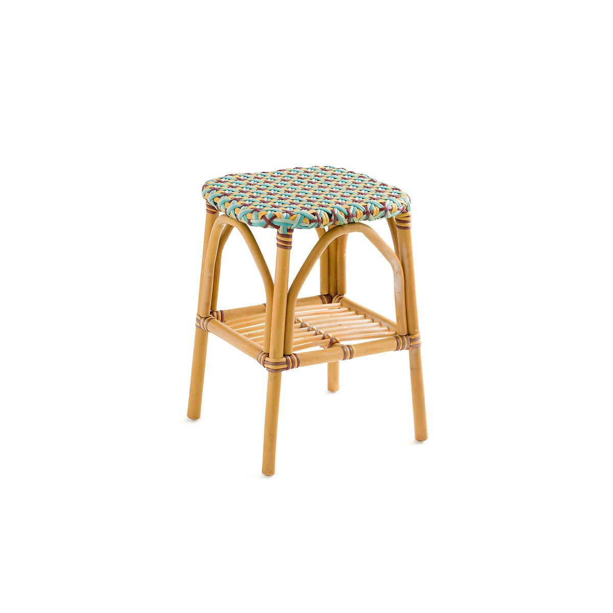 Bout de canapé tressé et rotin, Musette