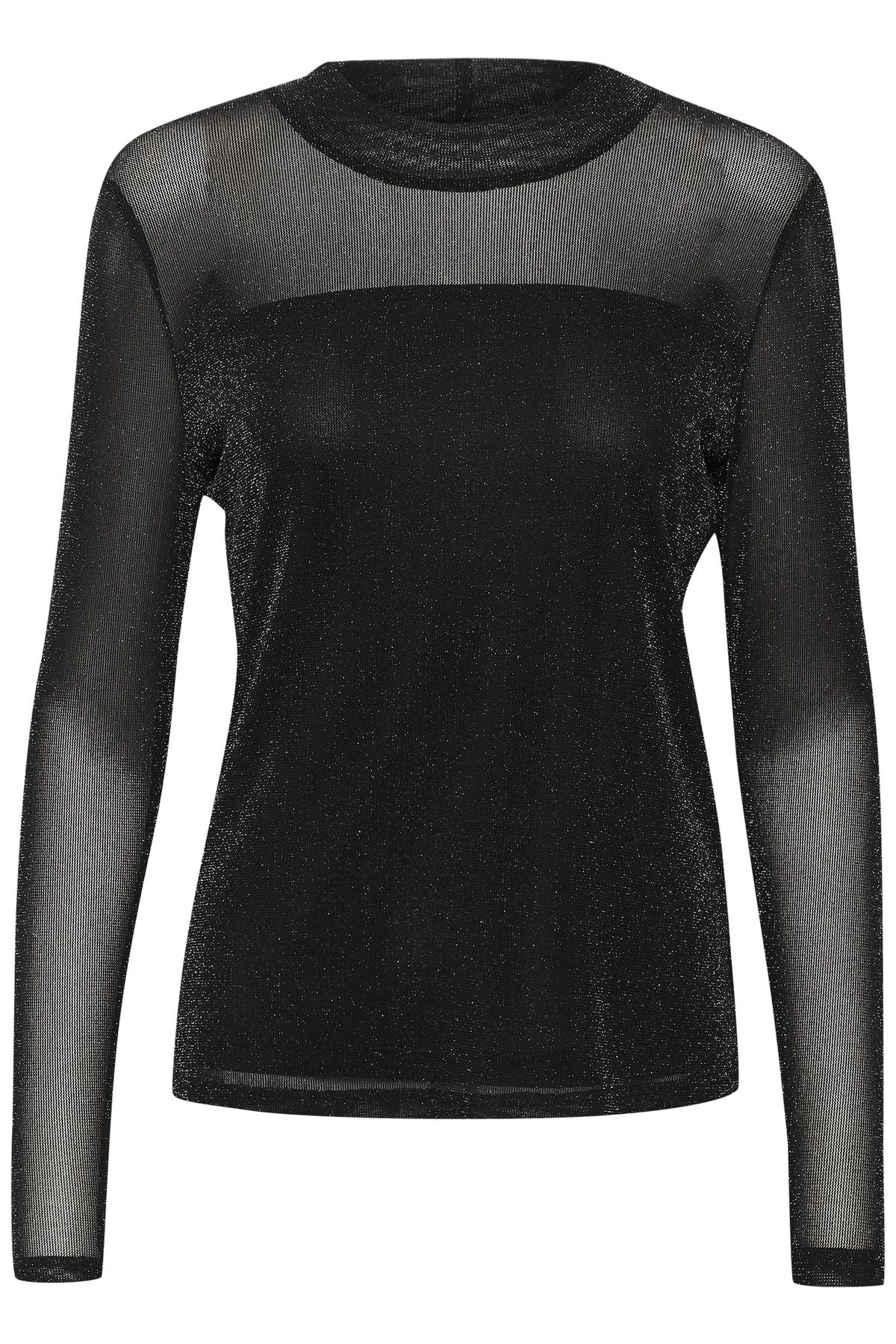 Kaffe Olga Glitter Long Sleeve Mesh Top