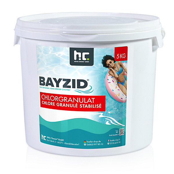 Granulé De Chlore Choc Stabilisé Bayzid, Sceaux De 20 x 5 Kg Pour Désinfection Rapide Et Entretien Efficace De Piscine
