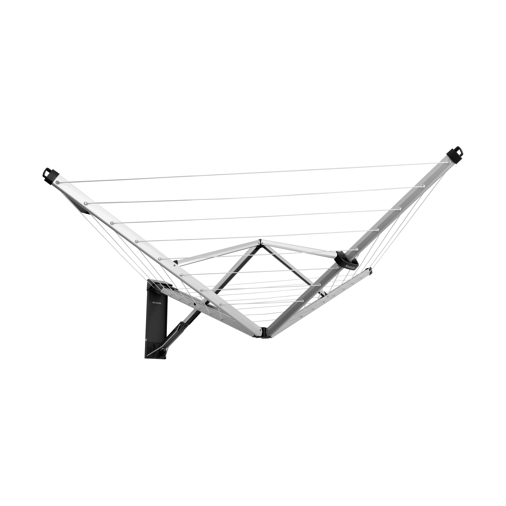Brabantia WallFix, 24 meter, met beschermhoes - Metallic Grey