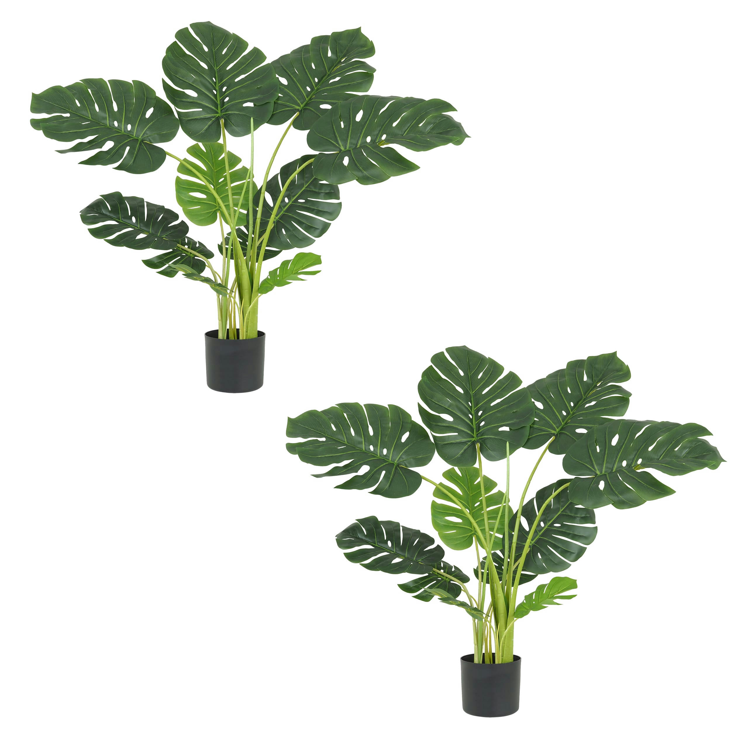 - Monstera artificiel toucher naturel 110cm lot de 4
