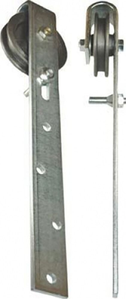 SKYVEDØRSRULLE M/BRAKETT 90MM