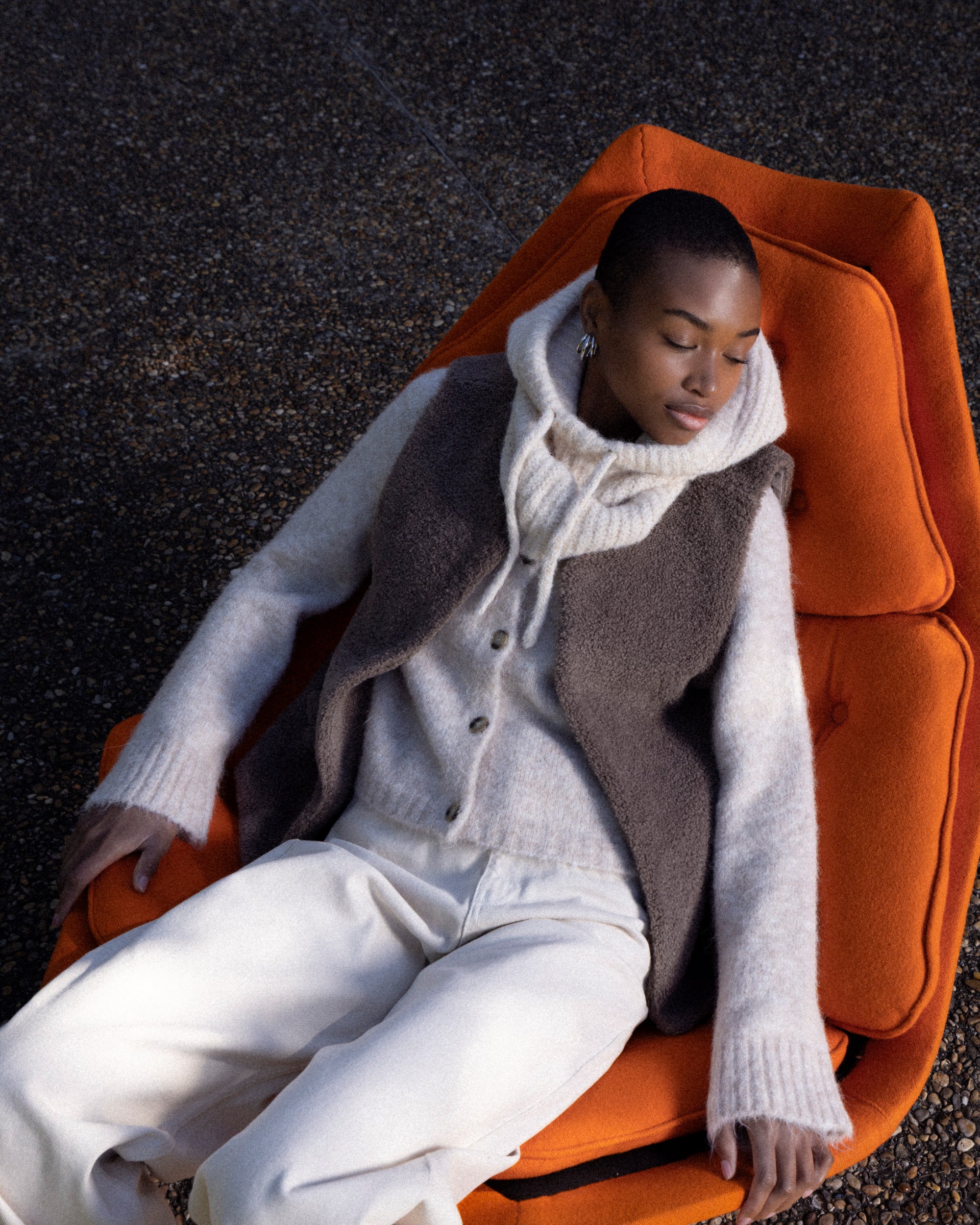 Cardigan laine et alpaga vanille Salma