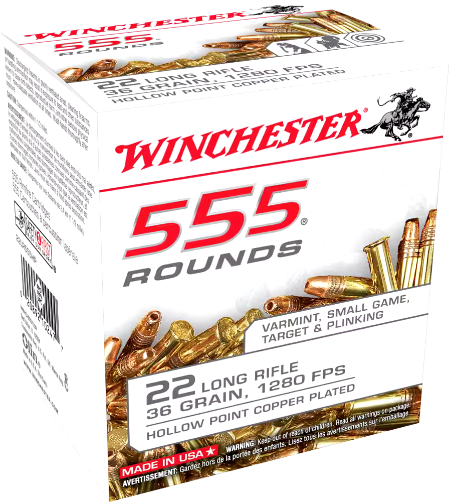 Winchester .22 Long Rifle 36-Grain Rifle Ammunition, 555-rounds