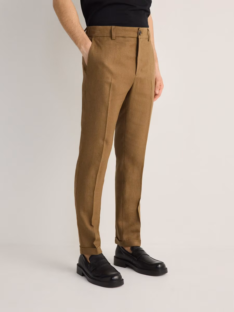 Slim Linen Suit Trousers
