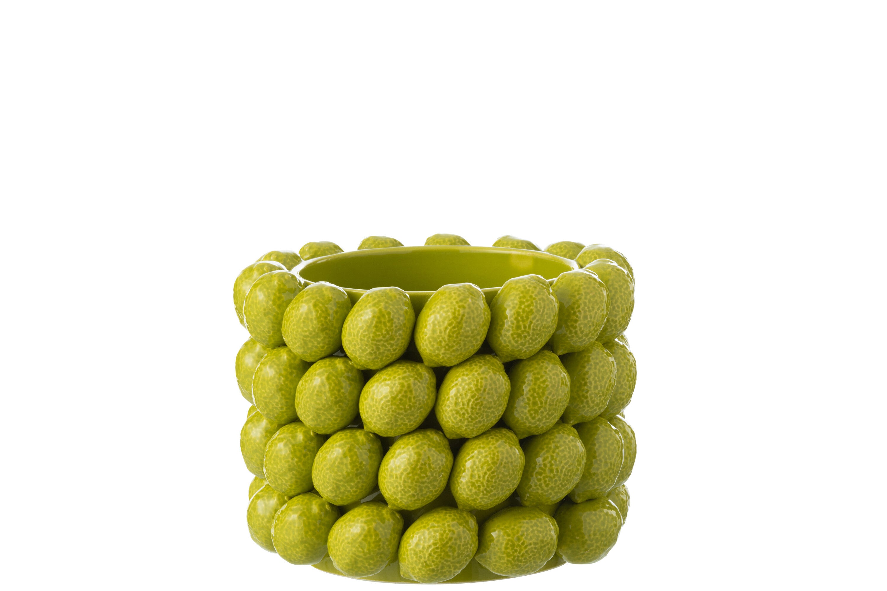 J-Line bloempot Limoen - keramiek - groen - extra - large - Ø 25 cm