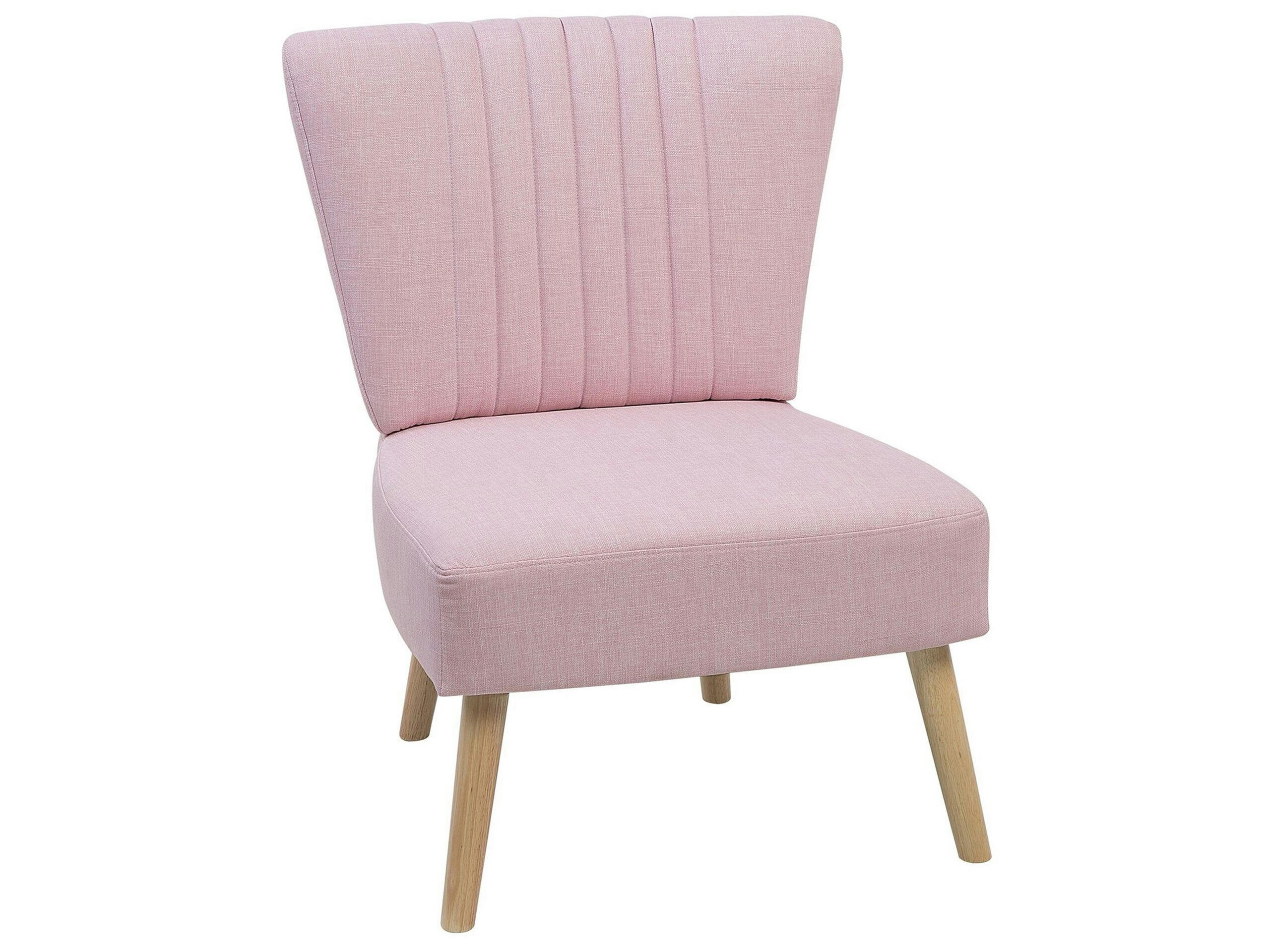 VAASA - Fauteuil en tissu rose