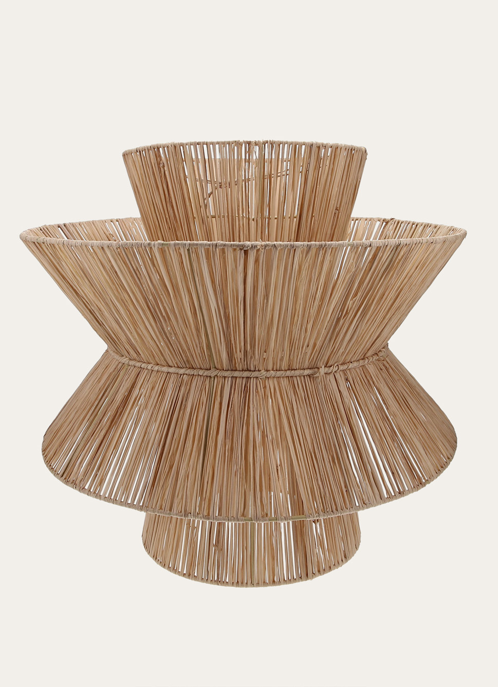 GRANDE SUSPENSION LUMINAIRE EN RAFIA NATUREL