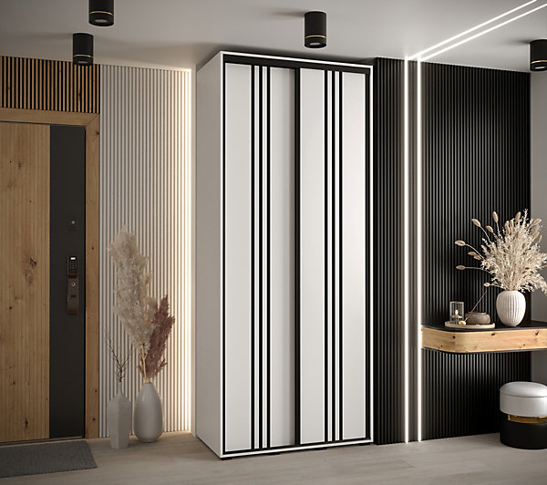 Armoire Davos 6 a portes coulissantes H. 235,2 x L. 100 x P. 60 2 portes