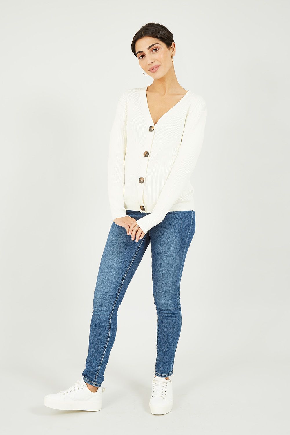 Yumi Ribbed Knitted Cardigan