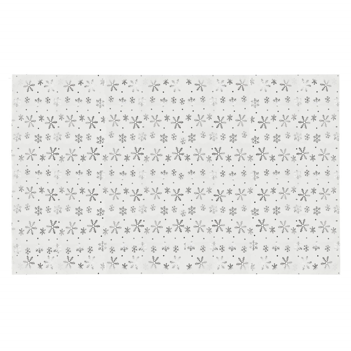 Bieżnik na stół 220x140 cm obrus świąteczny śnieżynki biały