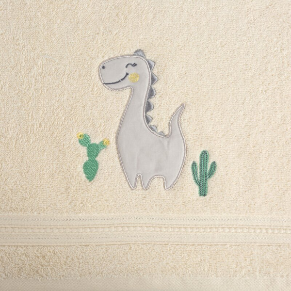 Ręcznik dziecięcy 50x90 Baby kremowy dinozaur 450g/m2
