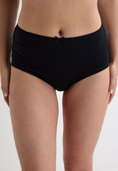 Womens 4pk Plain Black Briefs