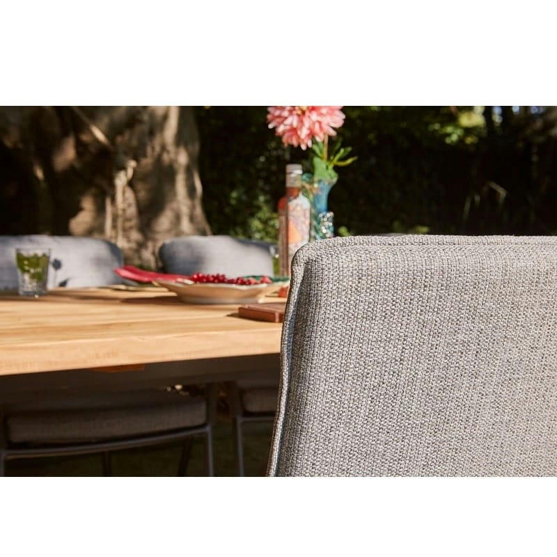 VIESTE - Coussin d’assise et dossier rigide pour banc extérieur gris