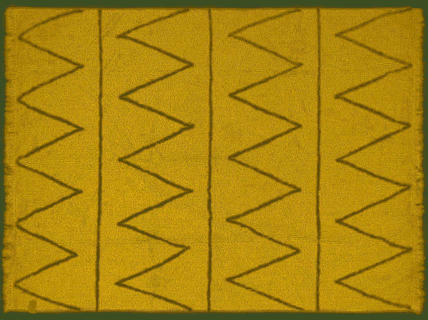 Z - Tapis coton motif Z jaune 120x160