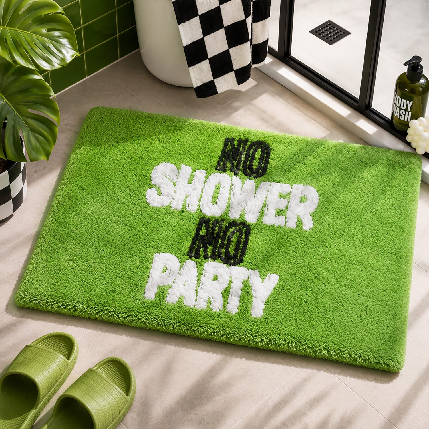 Tappeto bagno cotone 50x80 cm No shower no party