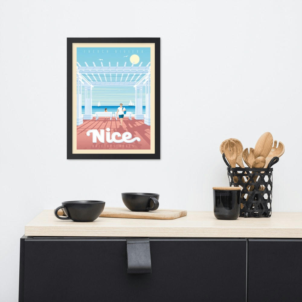 - Affiche Nice Baie des Anges 50x70 cm