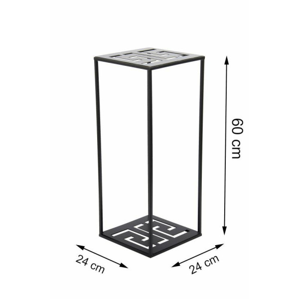 Nowoczesny stojący kwietnik czarny 60 cm LOFT
