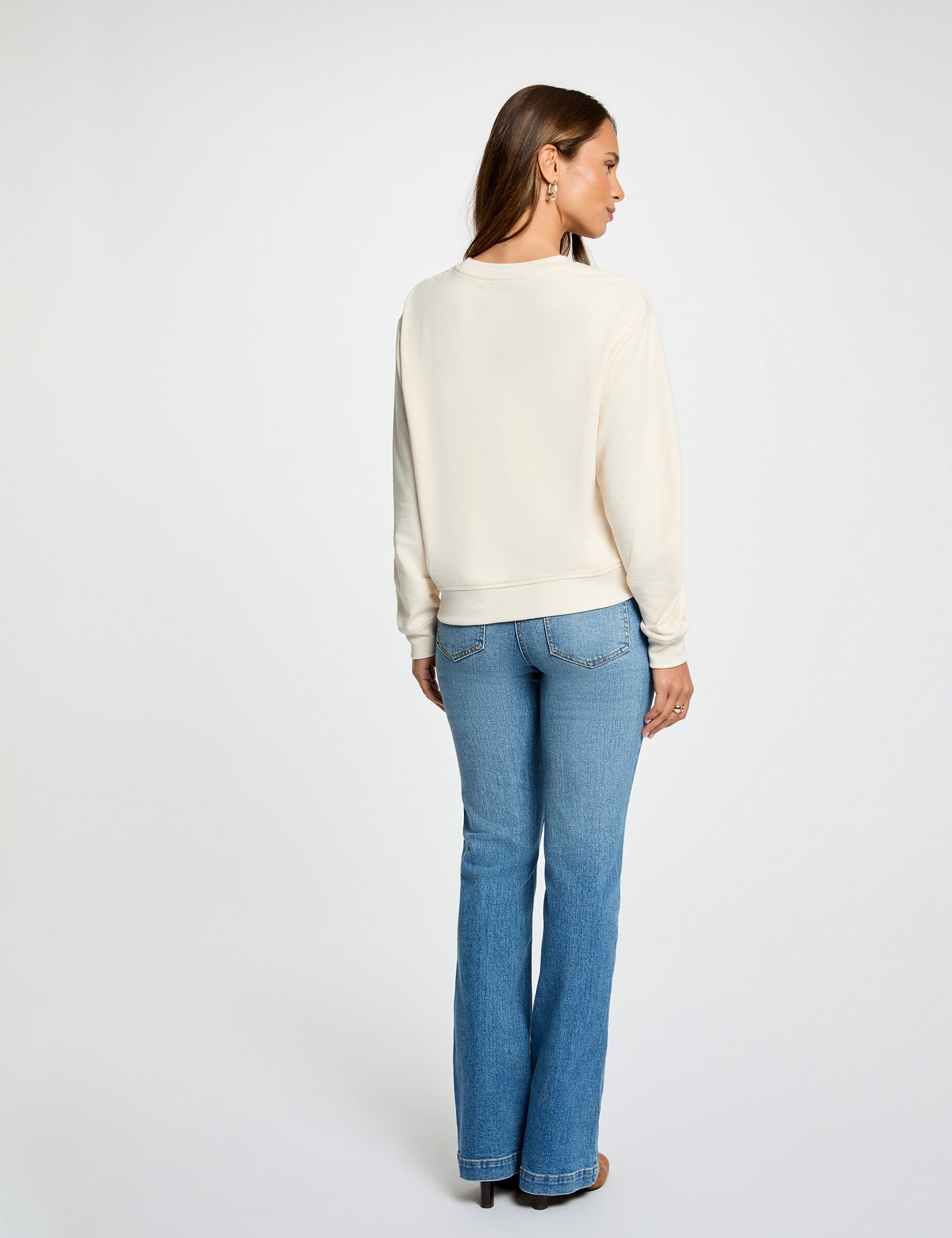 Long-Sleeve T-Shirt Ivory Women