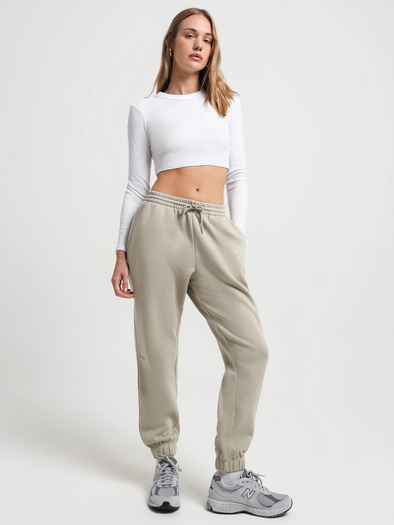 Essentials Long Sleeve Waffle Top