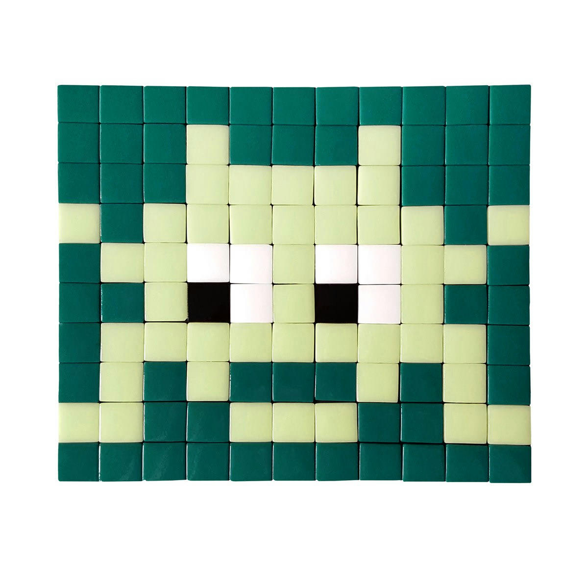 INDOOR INVADERS - Mosaïque invaders en verre vert