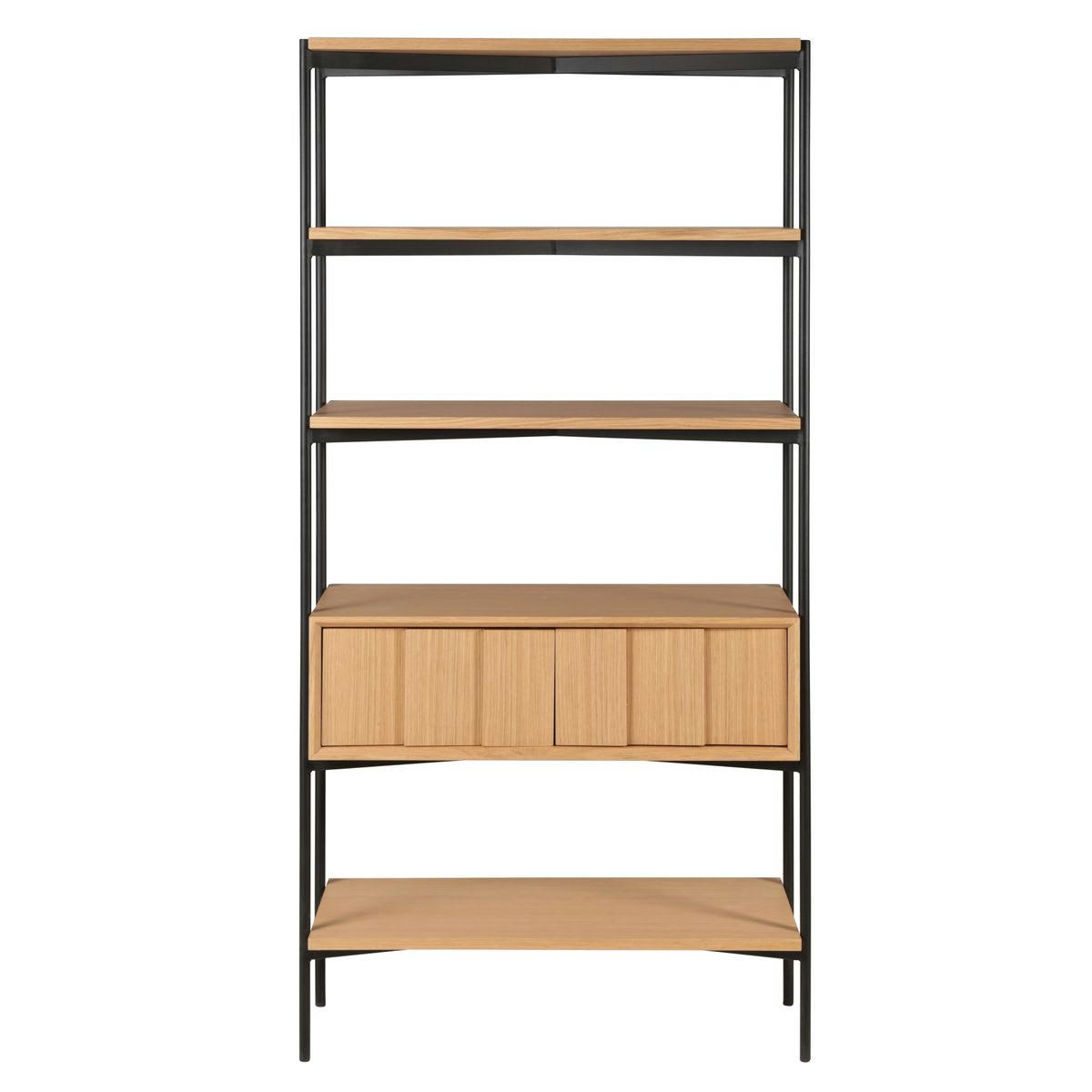 HYMA - Bibliothèque chêne naturel 180 cm