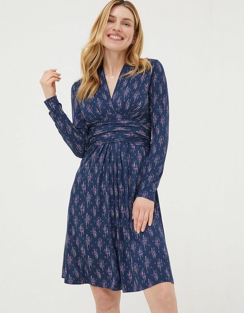 Delphine Ink Ditsy Jersey Dress