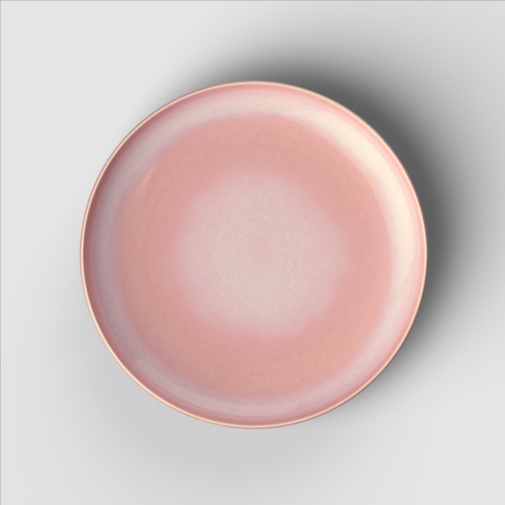 Perlemor Plate - Pink, 9.4'', Premium Porcelain