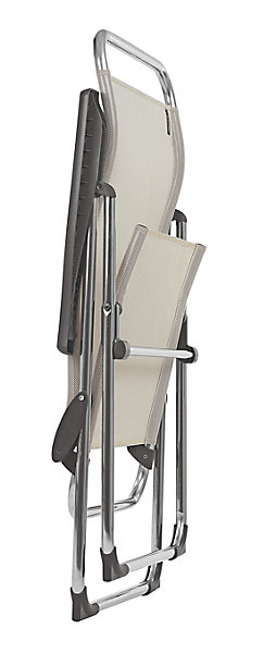 Fauteuil aluminium Lafuma Cham coloris seigle confortable