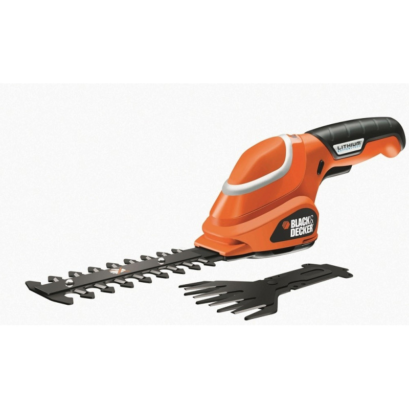 Sculpte-haie et cisaille gazon GSL700 7,2 V BLACK DECKER