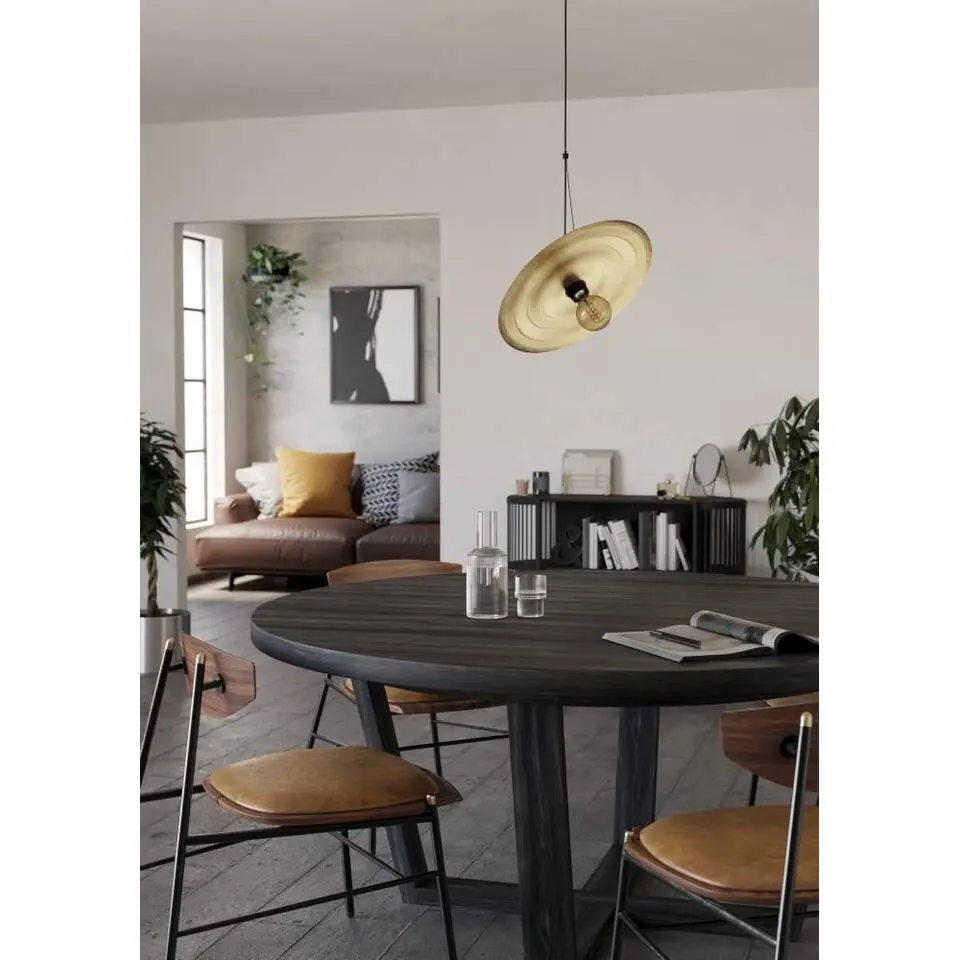 EGLO Lintmill Hanglamp - E27 - &Oslash; 40 cm - Zwart/Goud