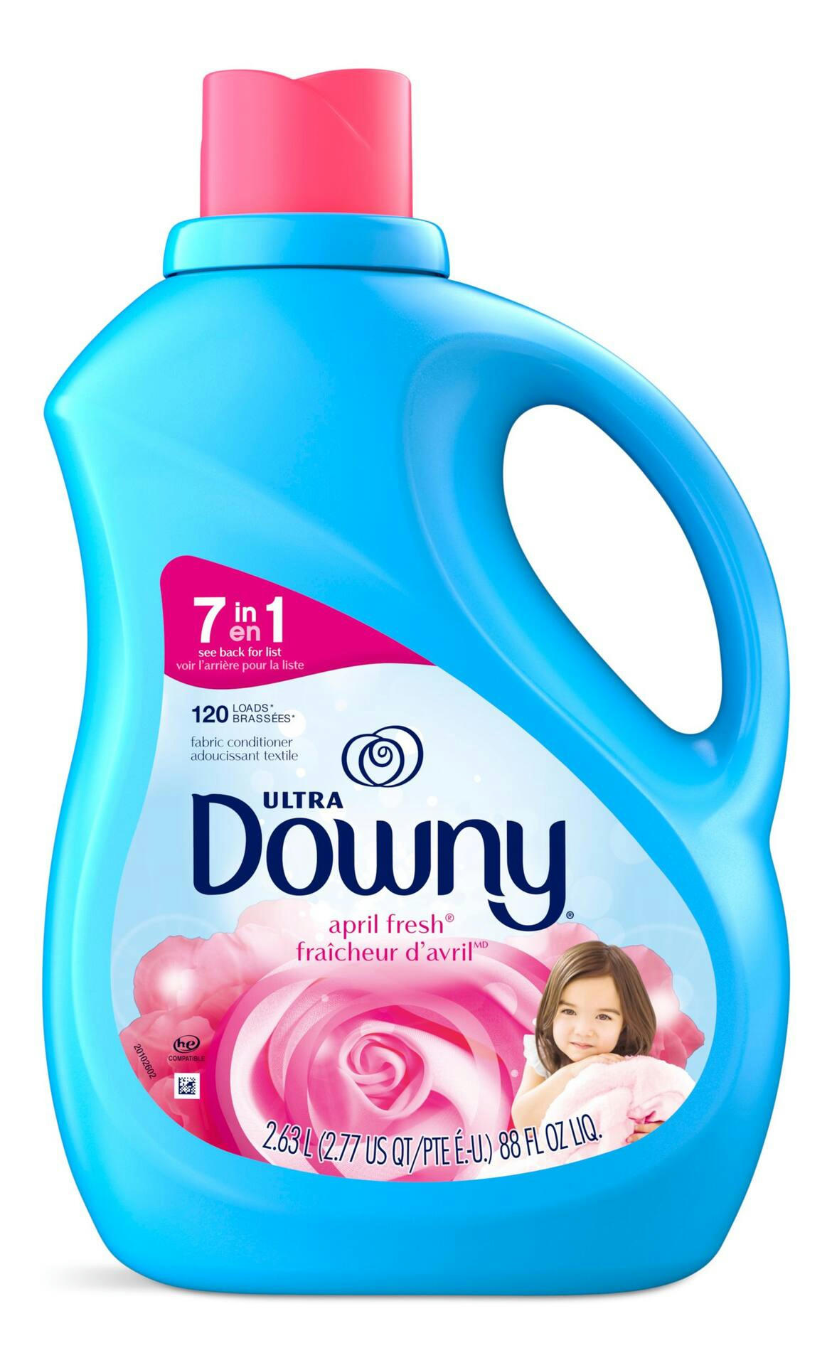 Downy Ultra Liquid Fabric Conditioner, April Fresh, 120 Loads 2.63 L
