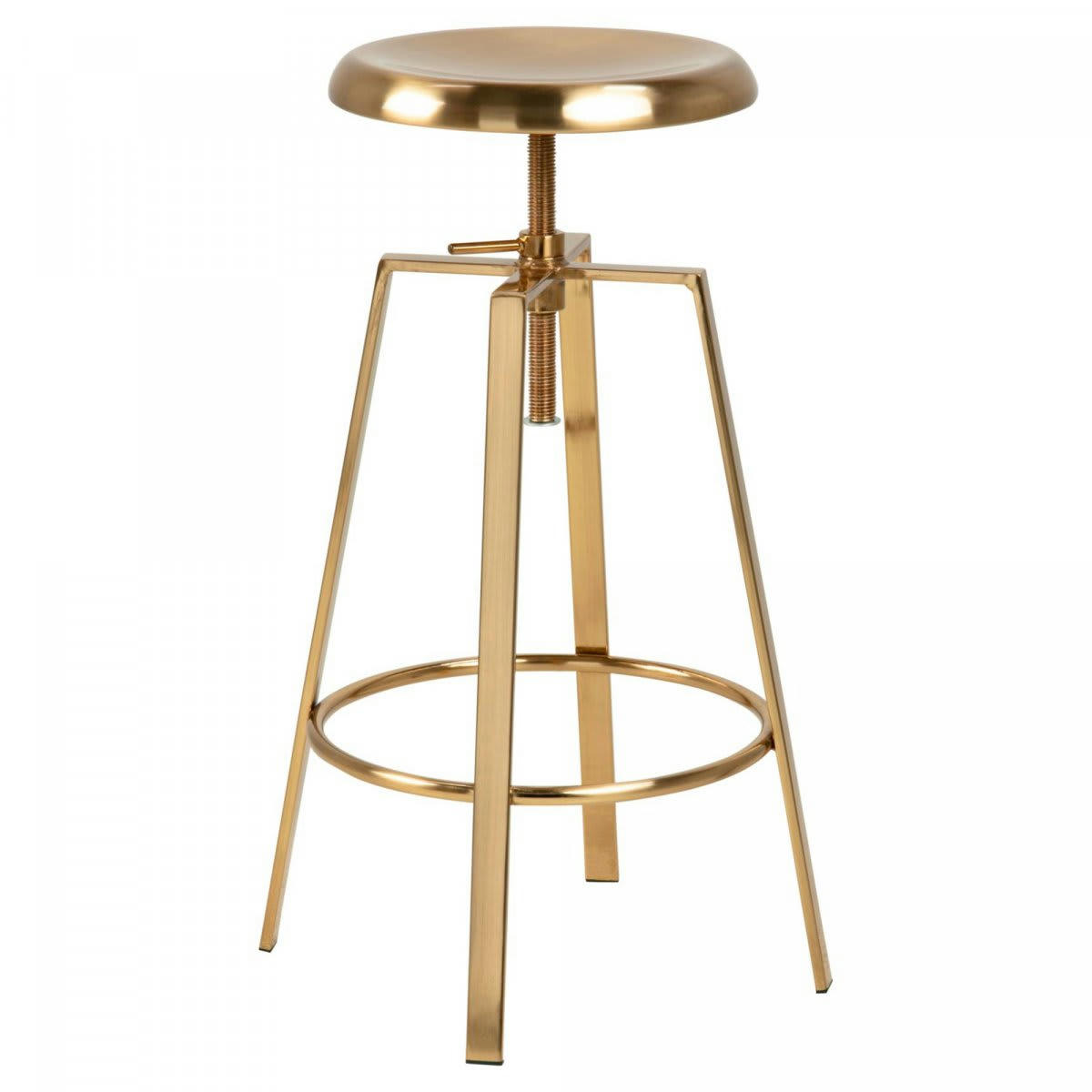 OLIDA - Tabouret hauteur réglable en métal doré