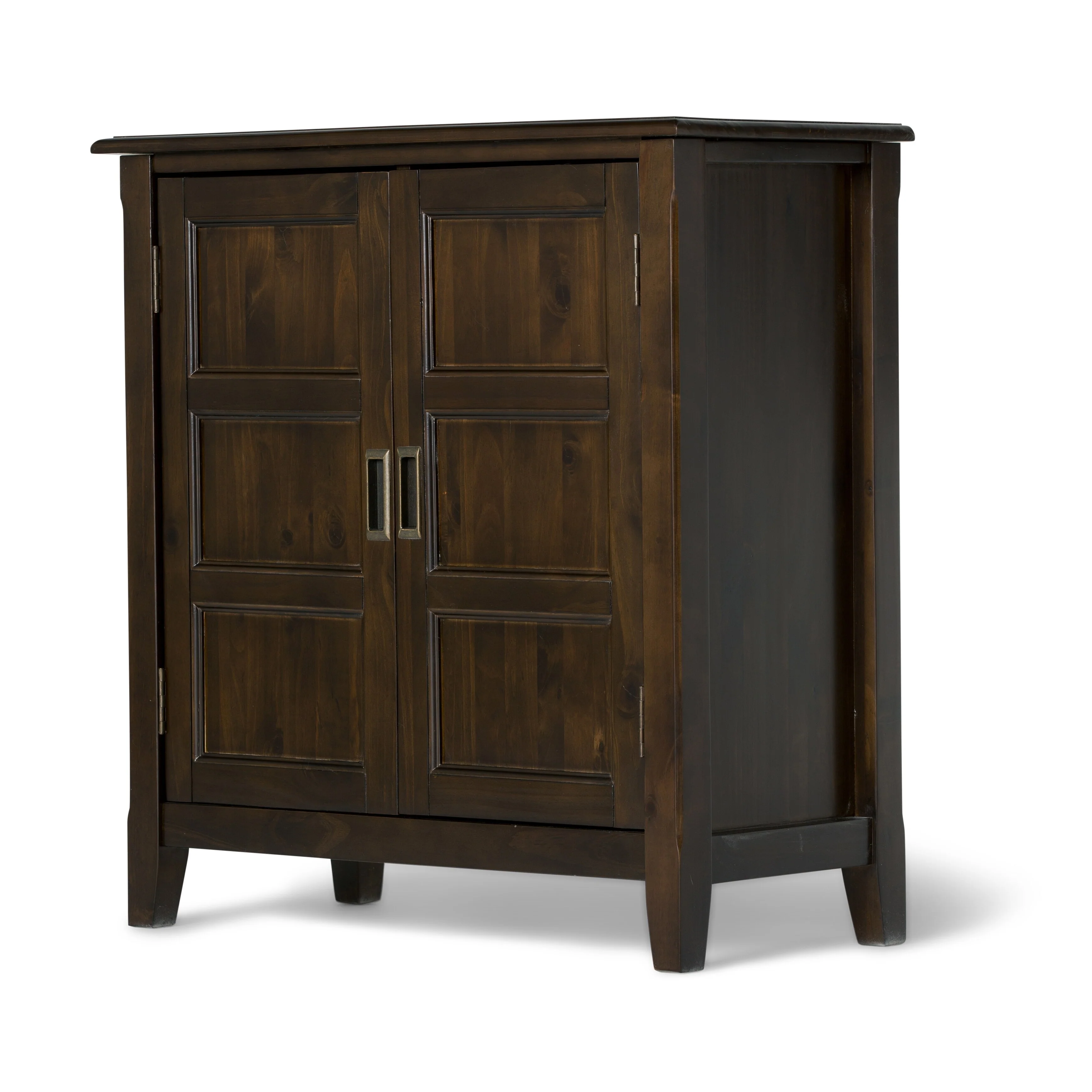 WYNDENHALL Portland SOLID WOOD 30 inch Wide Transitional Low Storage Cabinet - 30w x 14d x 31h