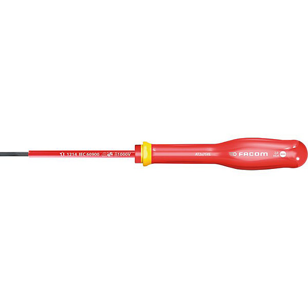 FACOM Tournevis Protwist Plat 3,5 x 75 Isolé 1000 V - AT3.5X75VE