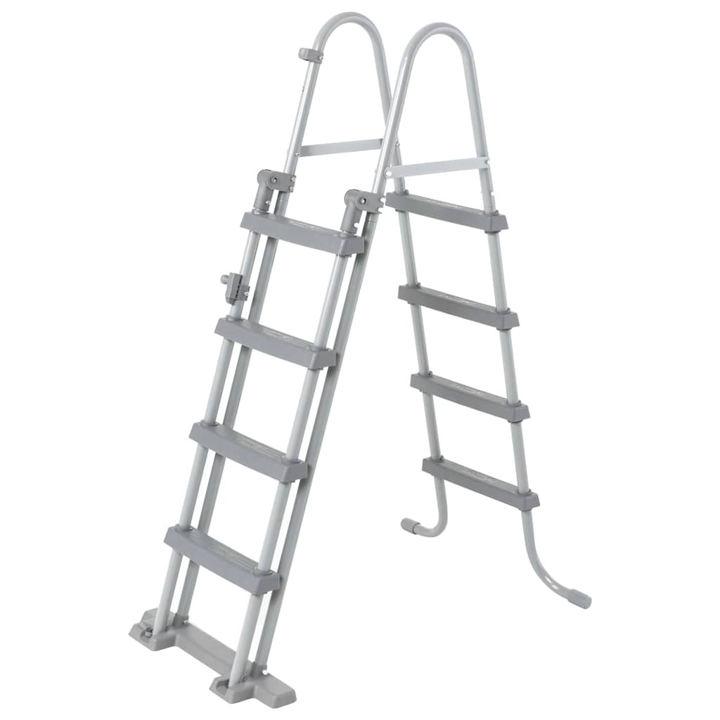 Drabinka basenowa Szary 122 cm Metal Bestway