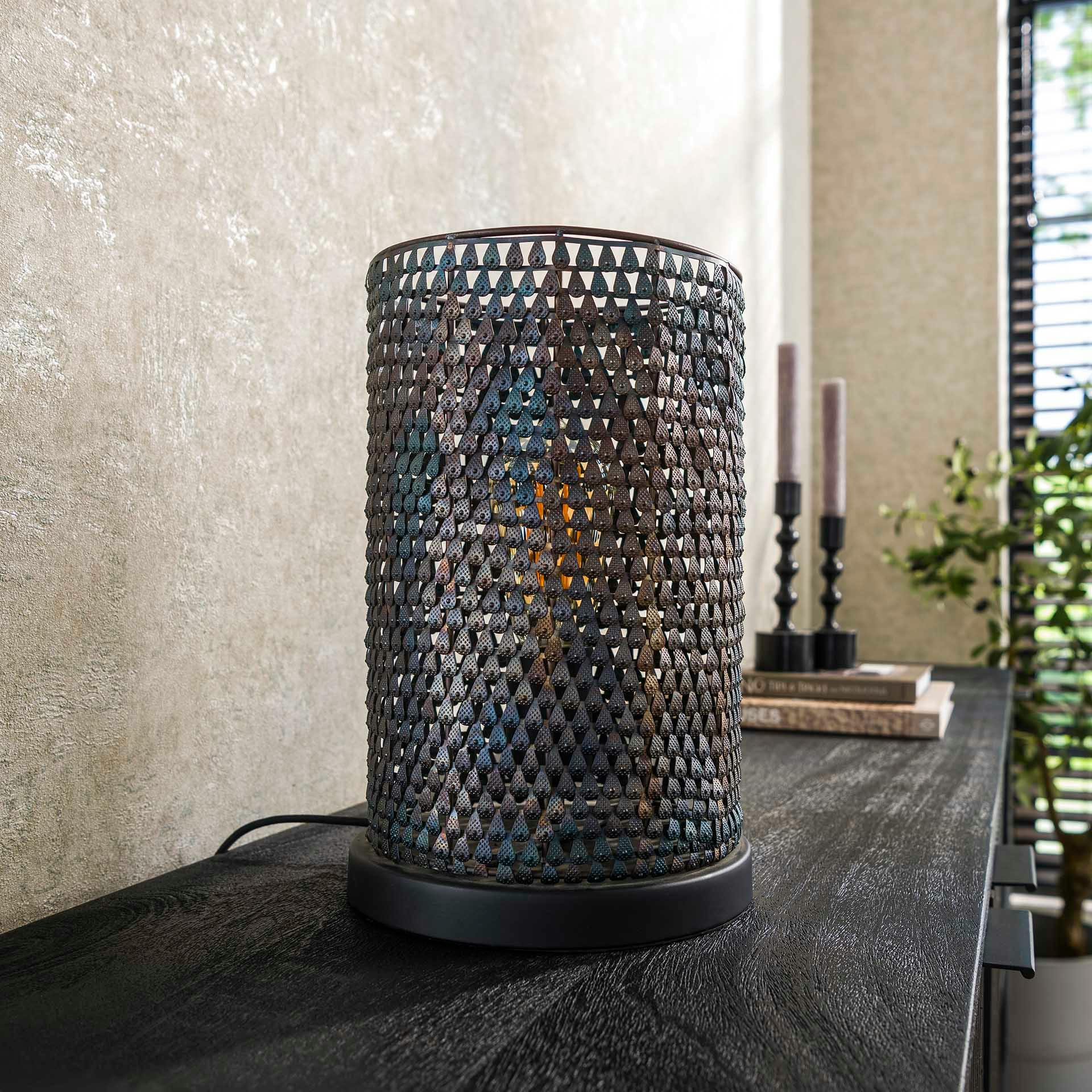 Lampe à poser contemporaine effet maille TRIBECA