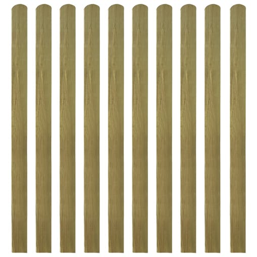 NNEVL Impregnated Fence Slats 10 pcs Wood 140 cm