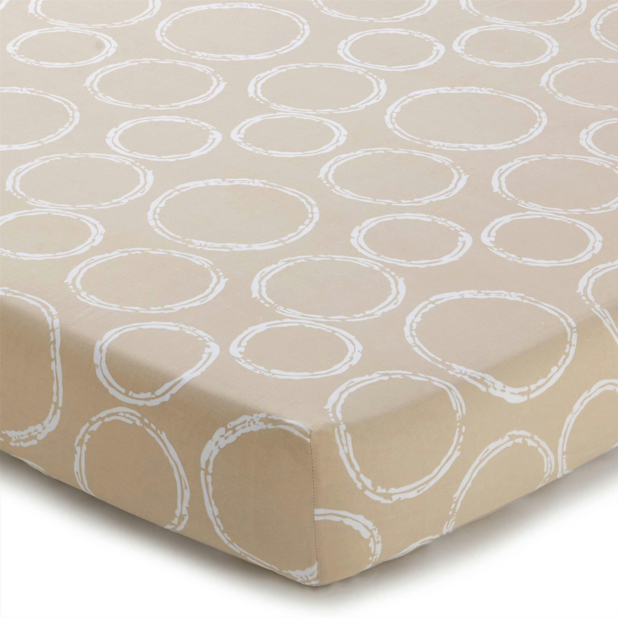 EXPRESSO - Drap-housse 90x190x28 beige en coton