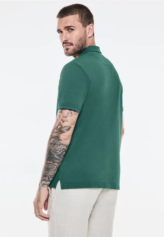 Washed-Look Poloshirt