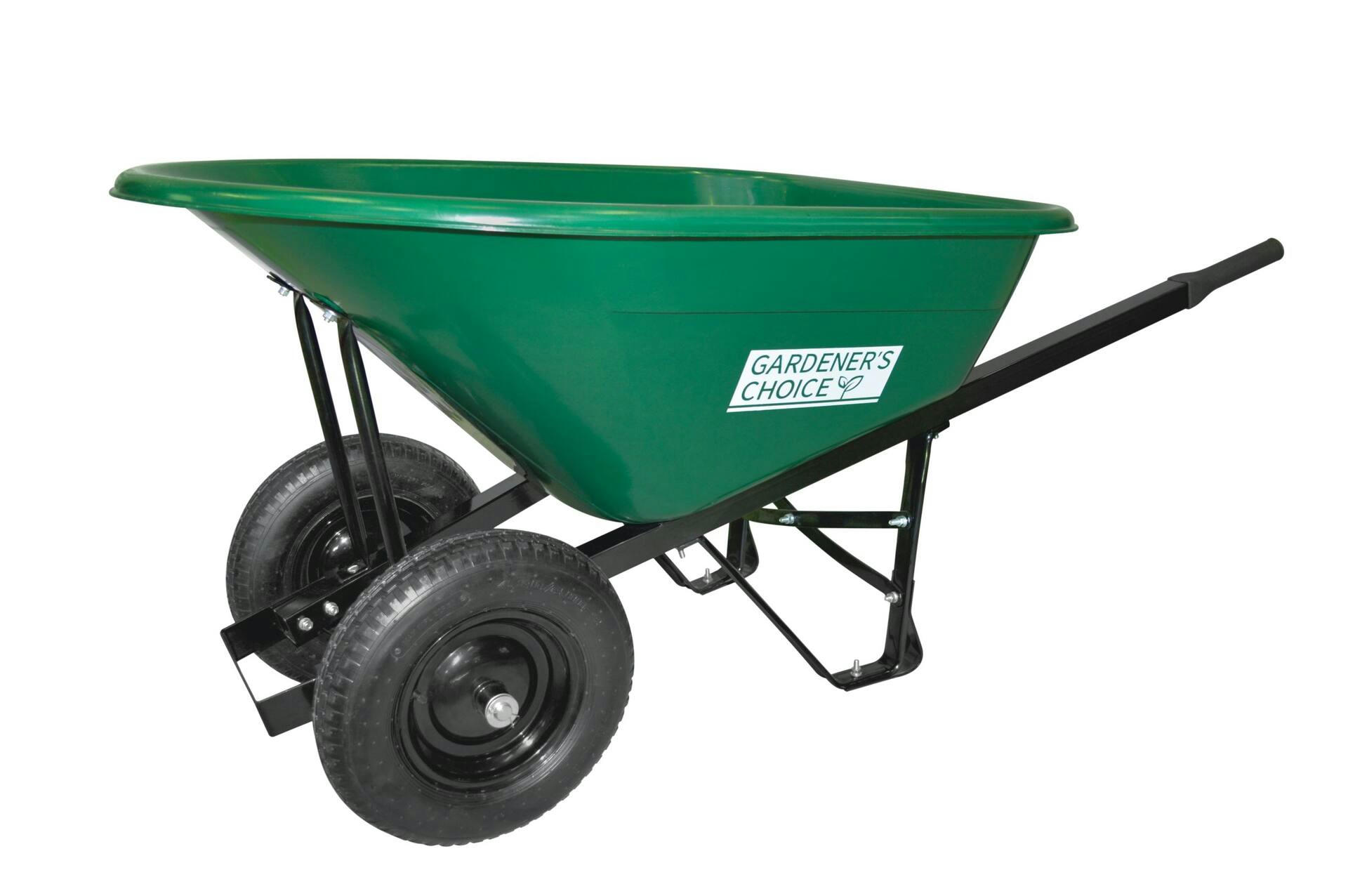 Gardener's Choice Poly Wheelbarrow with Dual Pneumatic Tires, 8-cu-ft