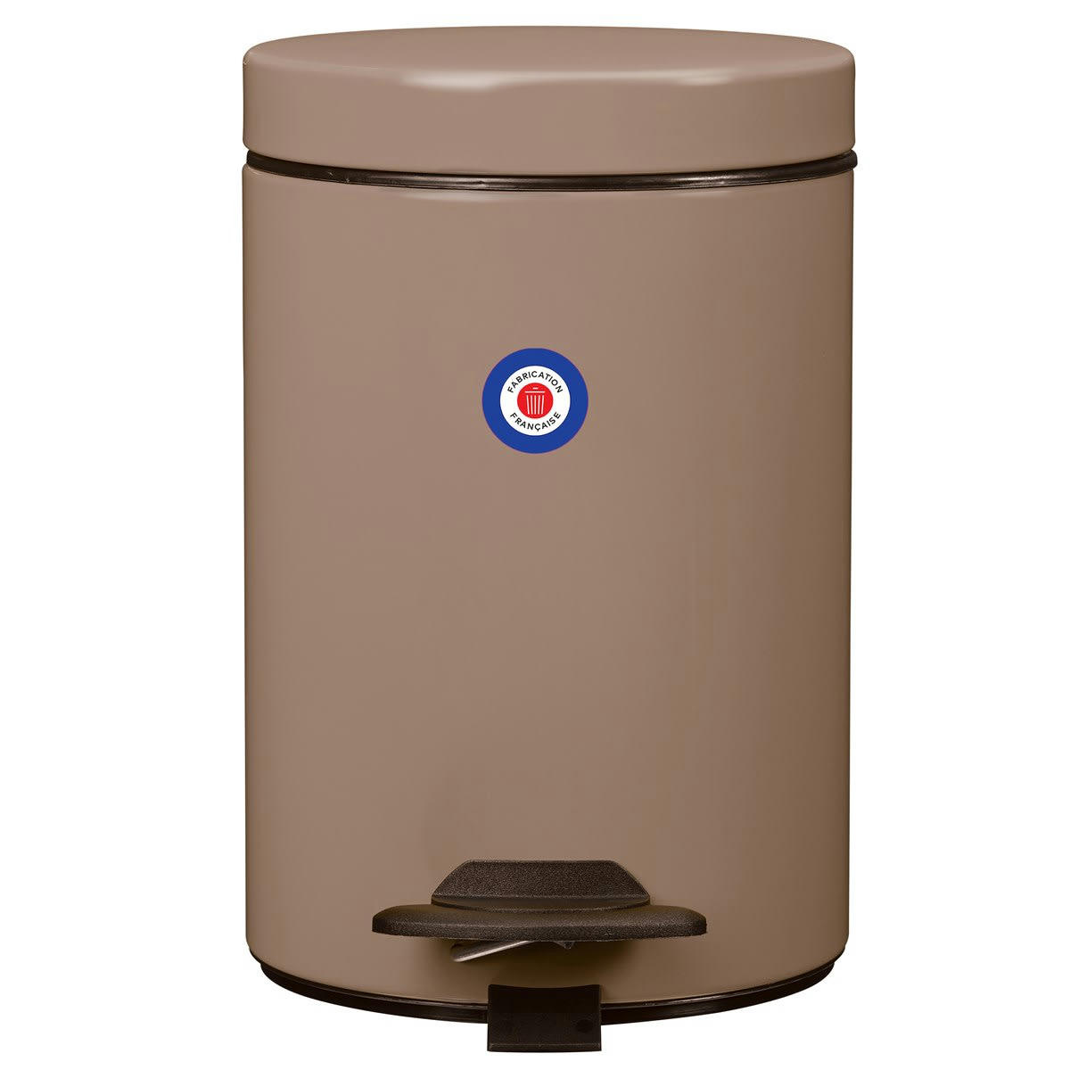 CYJEU - Poubelle 3L en Métal Beige foncé