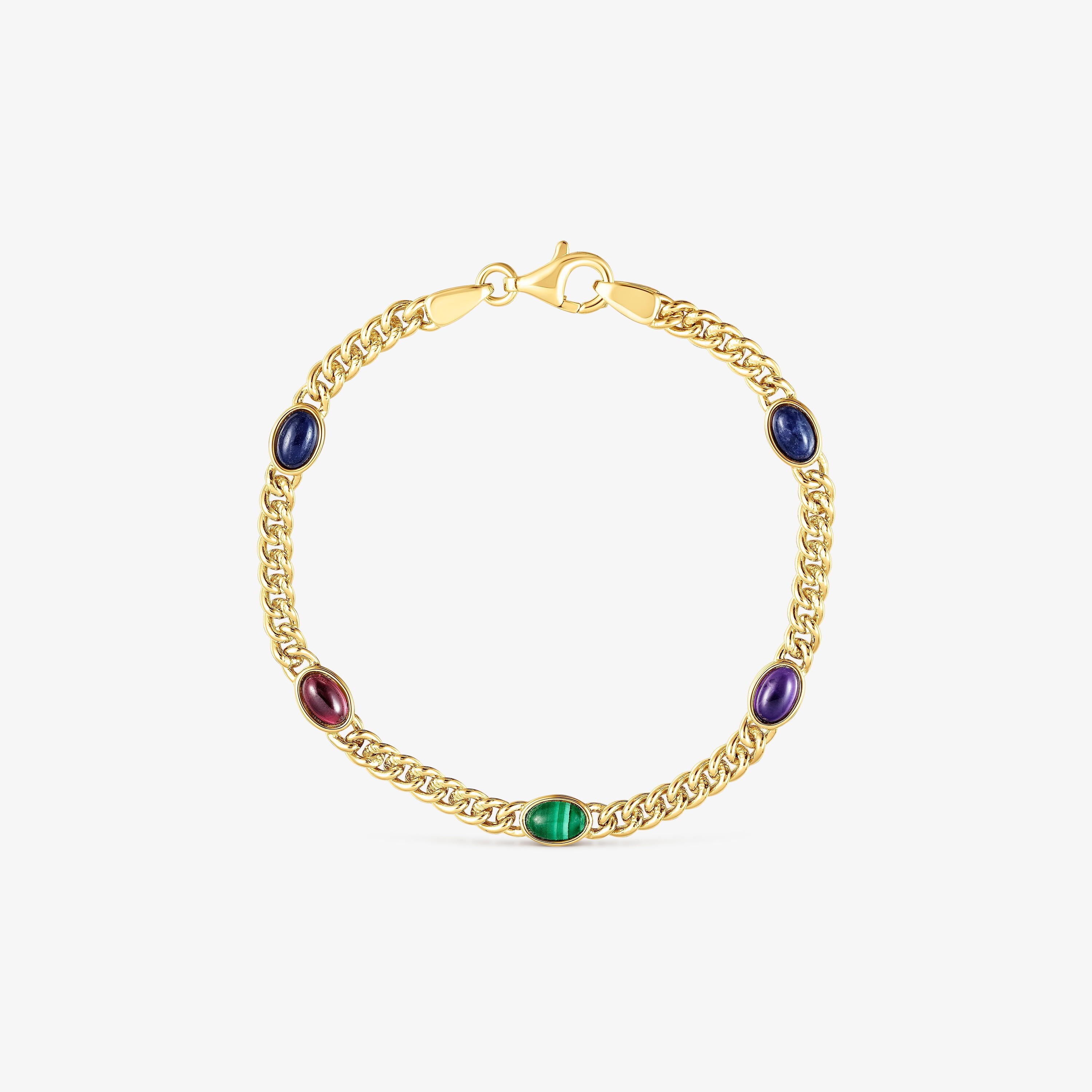 Pulsera con baño de oro 18 kt sobre plata y gemas Tamara Falcó X TOUS