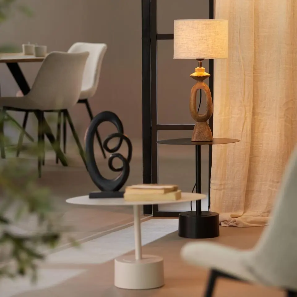 Lampvoet Django - Hout - 11x9x45cm