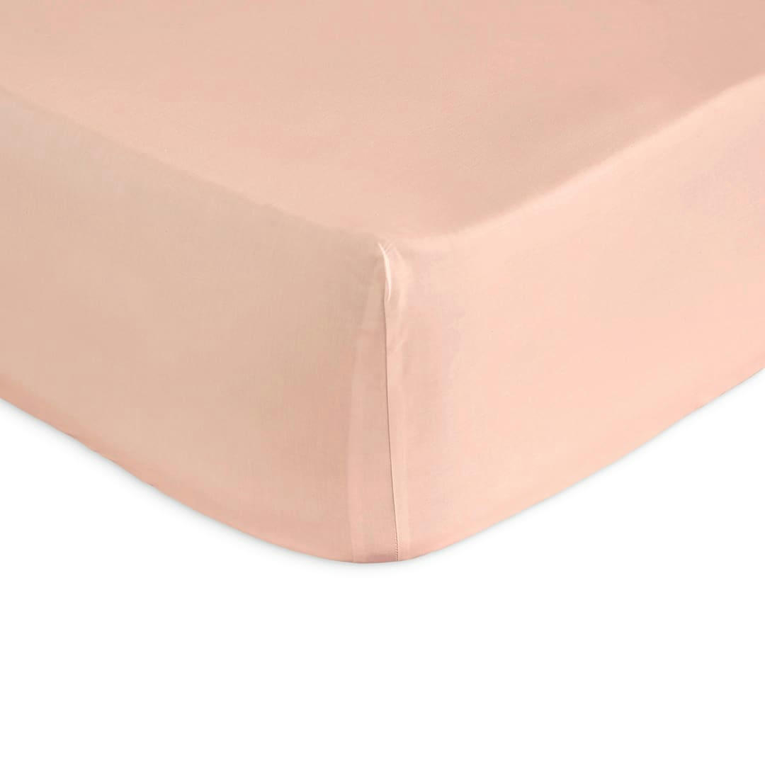 PURE DH - Drap housse en percale de coton PURE 180x200+28 cm corail